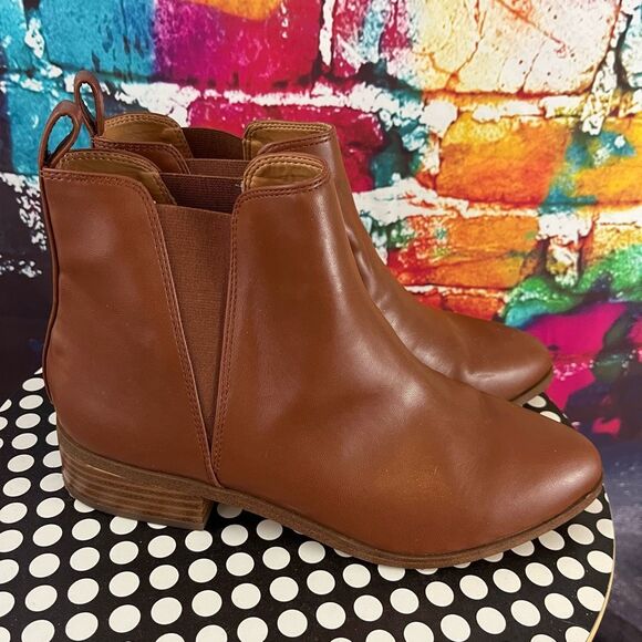 J.Crew Chelsea Boots Style BJ 254 Women's Size 8 Block Heel Brown - Picture 1 of 8